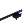 Греди напречни за багажник за кола - за вградени покривни релси без отвор - 120см, с ключ, черен профил 8см
