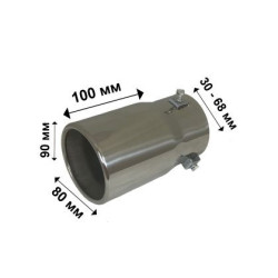 Накрайник за ауспух - единичен елипсовиден - ширина 78mm