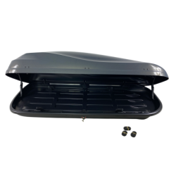 Автобокс Junior Altro 185x80x41cm с 70 mm крепежи, с двустранно отваряне с ключ, 460 литра - тъмносив гланц