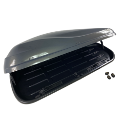 Автобокс Junior Altro 185x80x41cm с 70 mm крепежи, с двустранно отваряне с ключ, 460 литра - тъмносив гланц