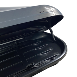 Автобокс Junior Altro 185x80x41cm с 70 mm крепежи, с двустранно отваряне с ключ, 460 литра - тъмносив гланц