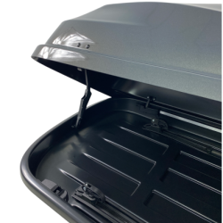 Автобокс Junior Altro 185x80x41cm с 70 mm крепежи, с двустранно отваряне с ключ, 460 литра - тъмносив гланц