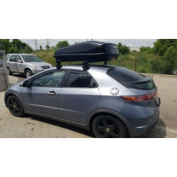 Автобокс Junior Easy 145x94x40cm с 85 mm крепежи, с ключ, 420 литра - черен гланц