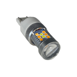 Диодна крушка T20 с 28 диода 2835 и лупа - комбинирана за мигач и дневни светлини