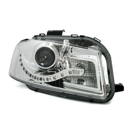 Кристални фарове за Audi A3 Dayline (2003-2008) - хром