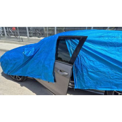 Покривало за кола ватирано отвътре, с цип за шофьорската врата и джобове за огледала 406x165x119cm - размер M