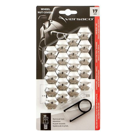Декоративни капачки Versaco за болтове на джантите 17мм - хром