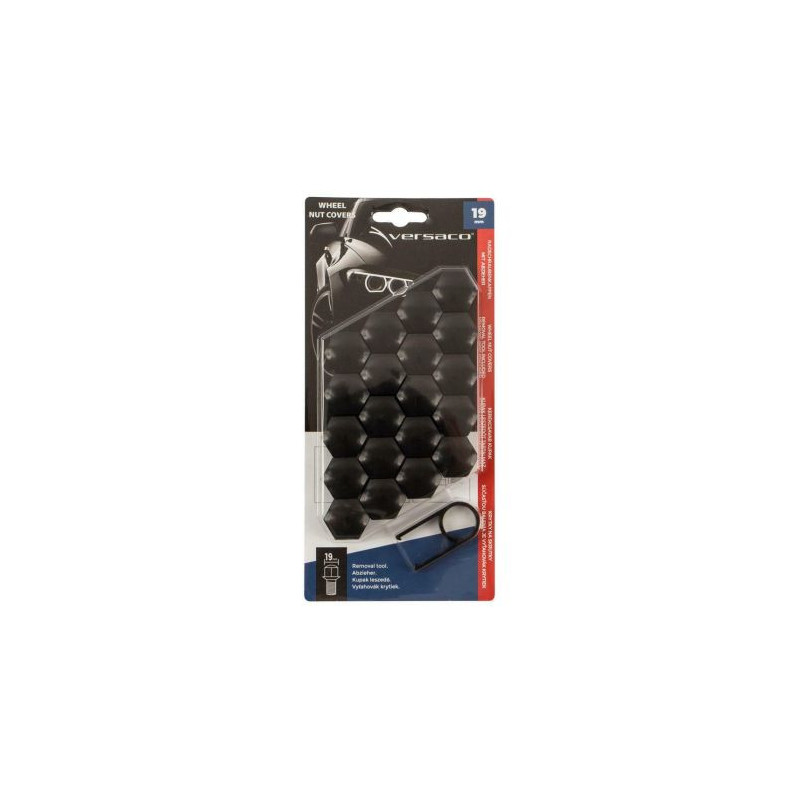 Декоративни капачки Versaco за болтове на джантите 19мм - черни