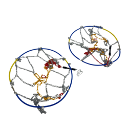 Метални вериги за сняг 12mm. кръстосана плетка - размер 60 за 13", 14", 15" - 2бр.