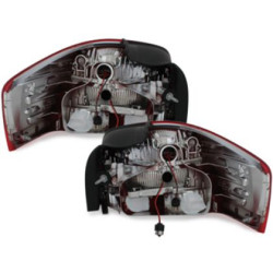 Диодни стопове AUDI A3 (03-08) - червени / опушен хром