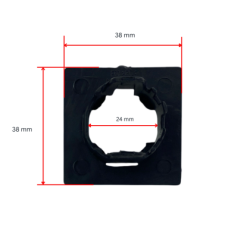 Държачи за парктроник за броня BMW E60 24мм - 4бр. к-т - Квадратни
