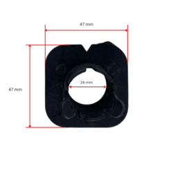 Държачи за парктроник за броня BMW E60 24мм - 4бр. к-т - Правоъгълни