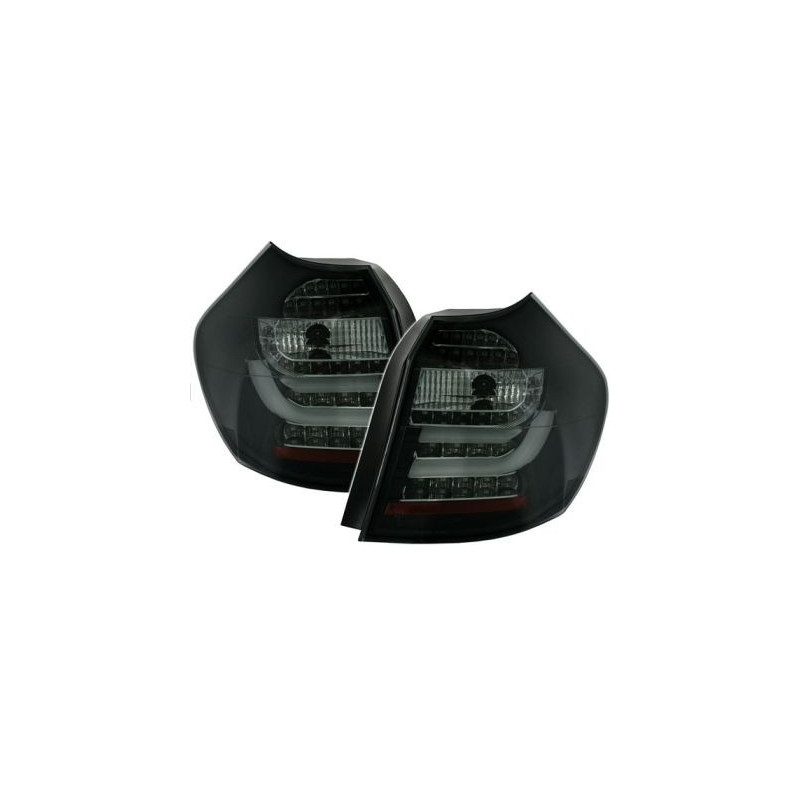 Диодни стопове със светловоди  BMW E87  (2004-2007) - черни