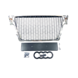 Решетка без емблема за Audi A4 B8 (2008-2011) - RS Look с хром рамка