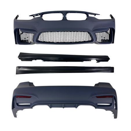 Боди кит М пакет за BMW F30 (2012-2018) - M3 дизайн без отвори за халогени