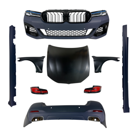 Боди кит М пакет за BMW F10 sedan (2014-2017) - M-Tech дизайн пълна конверсия към G30 facelift design