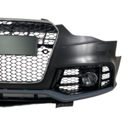 Предна броня за Audi A5 (2011-2015) с халогени - RS5 Design с хром лайсна и отвори за парктроник