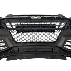 Предна броня за Audi A5 (2011-2015) с халогени - RS5 Design с хром лайсна и отвори за парктроник