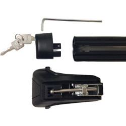 Греди напречни за багажник за кола - за стандартни надлъжни релси с отвор - 135cm с ключ - черни