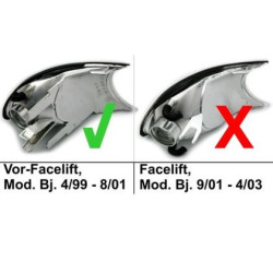 Кристални мигачи до фара BMW E46 купе (1999-2001) - черни