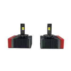 Лед крушки - Led система D5S за подмяна на фабричен ксенон - 20000 Лумена 40W - Canbus 6000K - 300% повече све