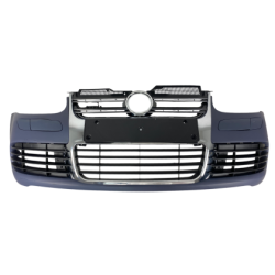 Предна броня за Golf 5 - R32 с R32 решетки без халогени - Хром