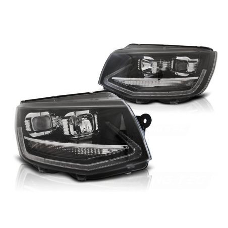 Кристални фарове VW TRANSPORTER T6 (2015-2019) - черни с DRL