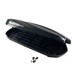 Автобокс Junior Strike 199x84x35cm с 85 mm крепежи,с двустранно отваряне с ключ, 440 литра - черен гланц