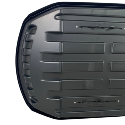 Автобокс Junior Strike 199x84x35cm с 85 mm крепежи,с двустранно отваряне с ключ, 440 литра - черен гланц