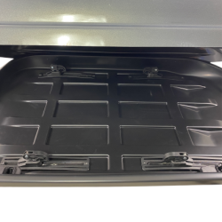 Автобокс Junior Altro 140x90x38cm с 70 mm крепежи, с едностранно отваряне с ключ, 370 литра - Сив антрацид гла