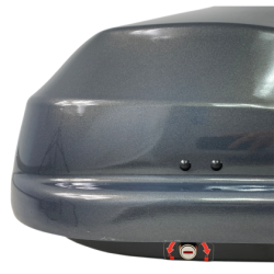 Автобокс Junior Altro 140x90x38cm с 70 mm крепежи, с едностранно отваряне с ключ, 370 литра - Сив антрацид гла