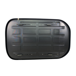 Автобокс Junior Altro 140x90x38cm с 70 mm крепежи, с едностранно отваряне с ключ, 370 литра - Сив антрацид гла