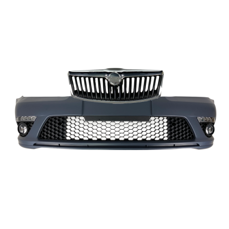 Предна броня за Skoda Octavia 2 (2009-2013) facelift с дневни светлни и халогени