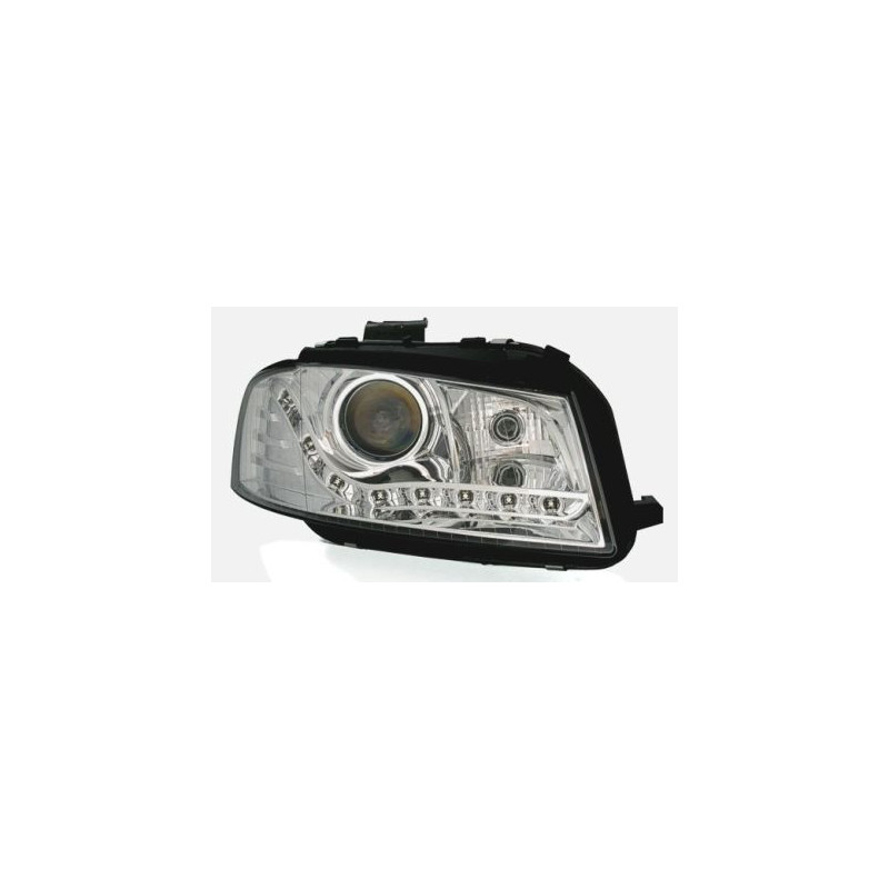 Кристални фарове за Audi A3 (2003-2008) - хром