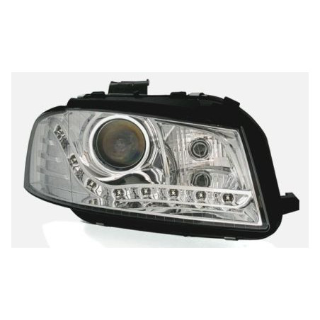 Кристални фарове за Audi A3 (2003-2008) - хром