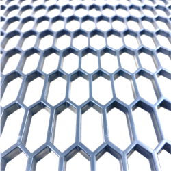 Мрежа пластмасова тип пчелна пита - черна / едра