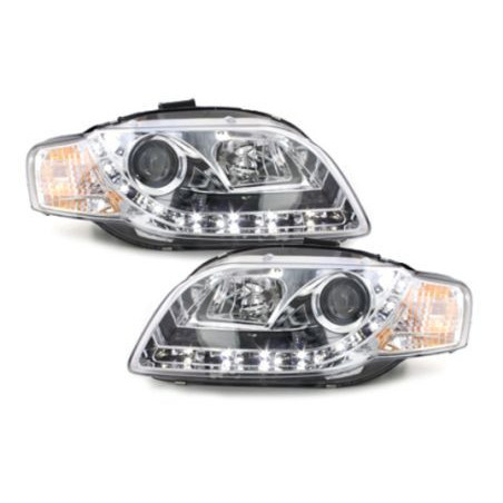 Кристални фарове  DAYLIGHTS AUDI A4 (2004-2008) - хром