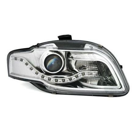 Кристални фарове за Audi A4 B7 (2004-2008) - хром