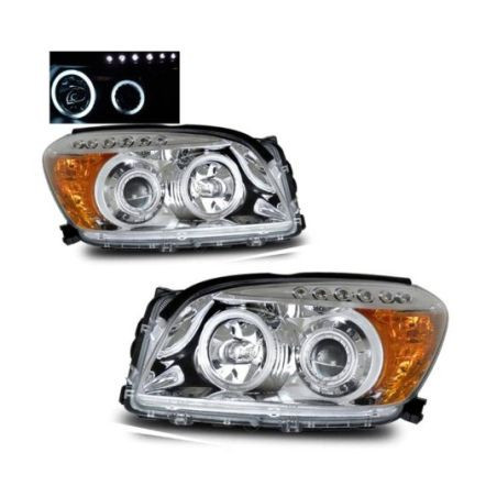 Кристални фарове за TOYOTA RAV4 (2006-2009) - хром