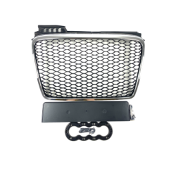 Решетка без емблема за Audi A4 B7 (2004-2007) - RS Look с хром рамка