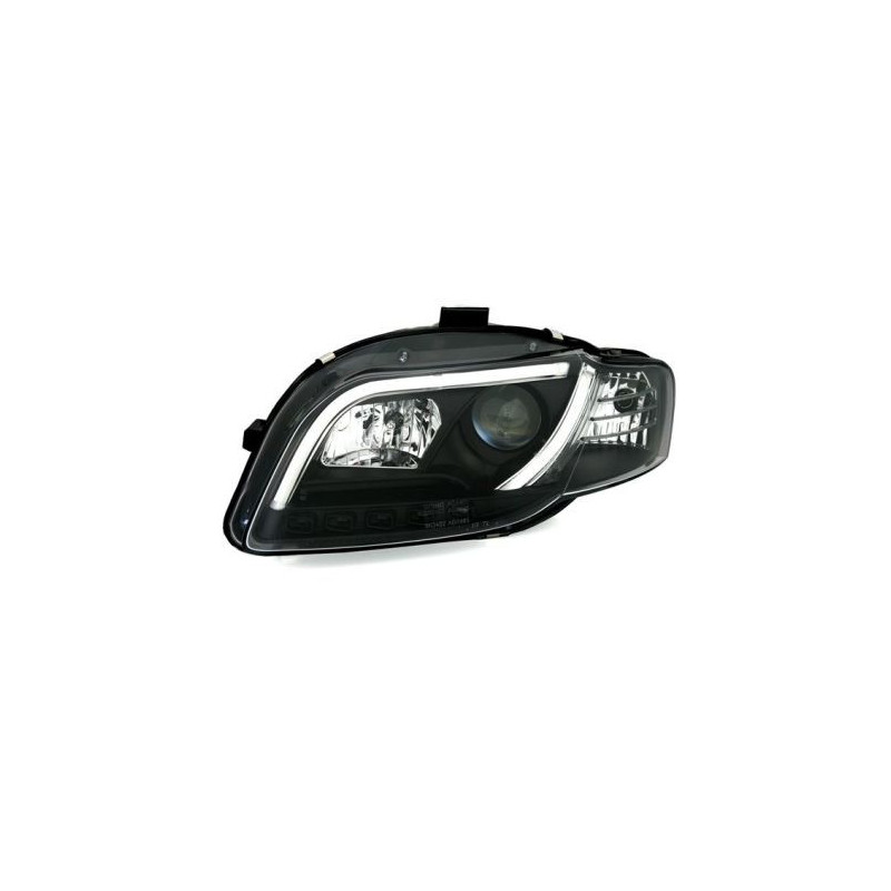 Кристални фарове за Audi A4 B7 Lightbar Design (2004-2008) - черни