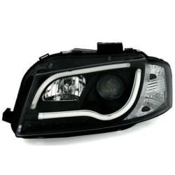 Кристални фарове Lightbar Design за Audi A3 (2003-2008) - черни
