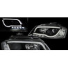Кристални фарове лайтбар дизайн за Audi A3 (2008-2012) - черни