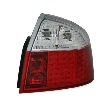 Диодни стопове  AUDI A4  (01-04) - червени / хром