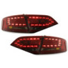 Диодни стопове  AUDI A4 седан (2007+) - червени / опушен хром