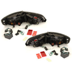 Диодни стопове AUDI A4 седан (2007+) - червени / опушен хром