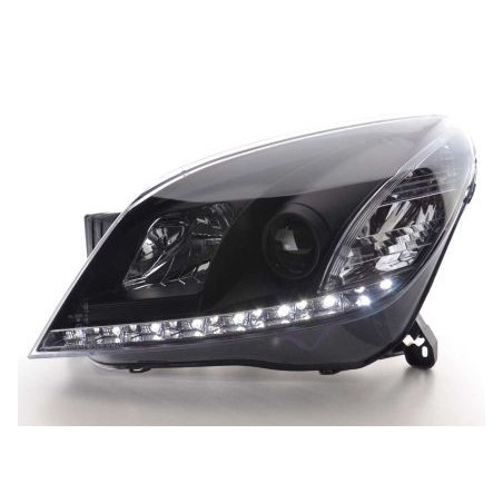 Кристални фарове за Opel Astra Н (2004-2009) - черни