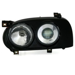 Кристални фарове с лупи за Golf III - МК2 Дизайн черни