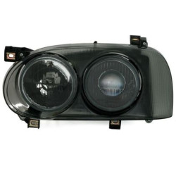 Кристални фарове с лупи за Golf 3 - МК2 Дизайн опушени