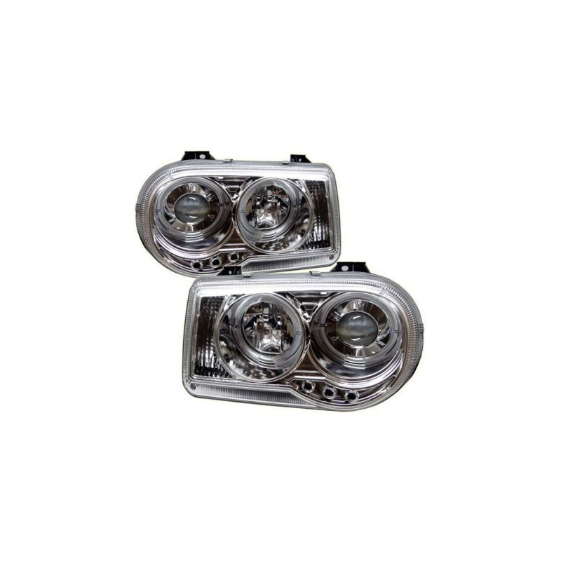 Кристални фарове за Chrysler 300C (2004-2008) - хром